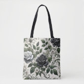 Tote Bag Rose noir (Devant)