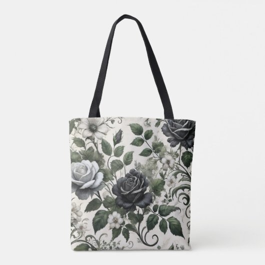 Tote Bag Rose noir (Dos)