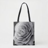 Tote Bag Rose noire et blanche (Devant)
