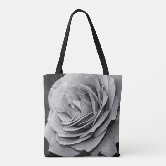 Tote Bag Rose noire et blanche (Dos)