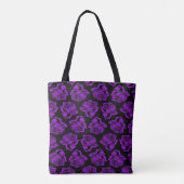 Tote Bag Rose pourpre et noir (Dos)
