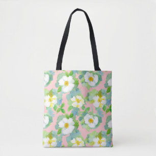 Tote Bag Rose Rose Cherokee blanc