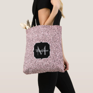 Tote Bag Rose rose clair parties scintillant scintille Mono