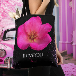Tote Bag Rose rose Stylo - Personnalisé tendance