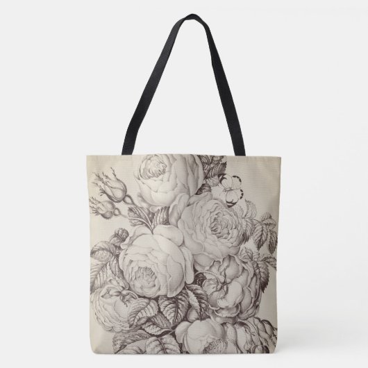 Tote Bag Rose & Rosebuds 03 (Devant)