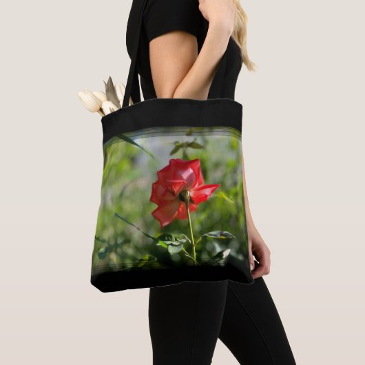 Tote Bag Rose rouge (De près)