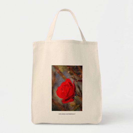 Tote Bag Rose rouge (Devant)