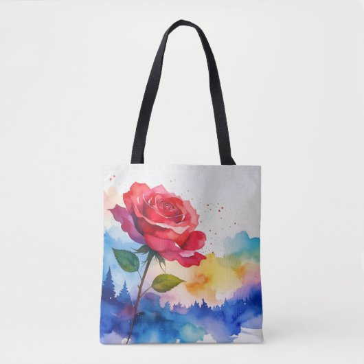 TOTE BAG ROSE ROUGE (Devant)