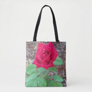 Tote Bag Rose Rouge
