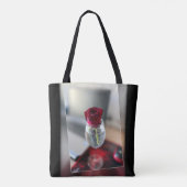 Tote Bag Rose rouge foncé (Dos)