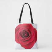 Tote Bag Rose rouge Fourre-tout (Devant)