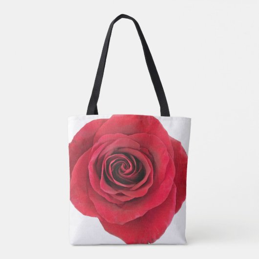 Tote Bag Rose rouge Fourre-tout (Dos)