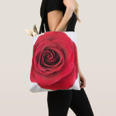 Tote Bag Rose rouge Fourre-tout (De près)