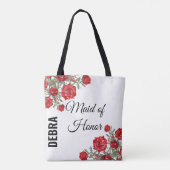 Tote Bag Rose rouge Mariage floral (Dos)
