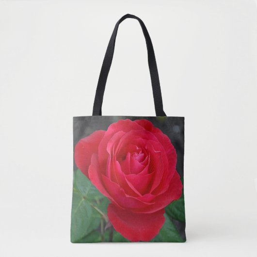 Tote Bag Rose rouge simple (Devant)