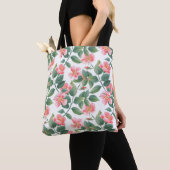 Tote Bag Rose sauvage aquarelle transparente motif. Fleurs, (De près)