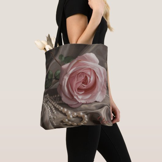 Tote Bag Rose Silken (De près)