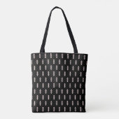 Tote Bag Rose sur le design noir (Dos)
