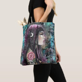 Tote Bag Rose Tattoo Imaginaire Art (De près)