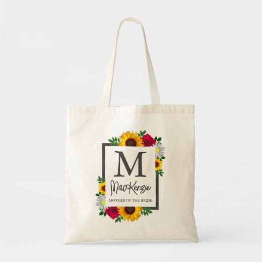 Tote Bag Rose Tournesol Marguerite Automne Fête de mariage (Devant)