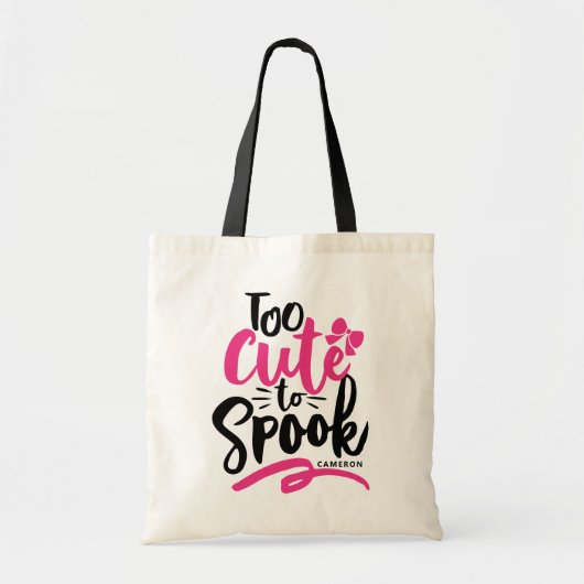 Tote Bag Rose trop mignon pour parler Lettres Halloween (Devant)