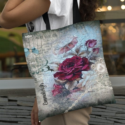 Tote Bag Rose victorien Ephemera