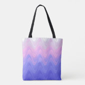 Tote Bag Rose Violet Abstrait Ondulé (Dos)