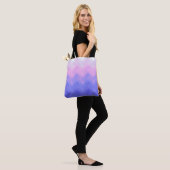Tote Bag Rose Violet Abstrait Ondulé (Sur le modèle)