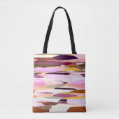 Tote Bag Rose, violet et orange abstrait (Devant)