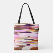 Tote Bag Rose, violet et orange abstrait (Dos)