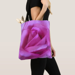 Tote Bag Rose violet rose photo de fleur audacieuse moderne