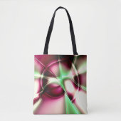 Tote Bag Rosée à verte dans des lignes comme des escargots, (Devant)