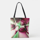 Tote Bag Rosée à verte dans des lignes comme des escargots, (Dos)