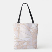 Tote Bag Rosegold rose : Abstrait luxe géométrique (Dos)