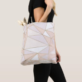 Tote Bag Rosegold rose : Abstrait luxe géométrique (De près)