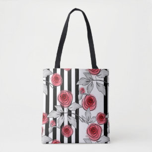 Tote Bag Roses aquarelle