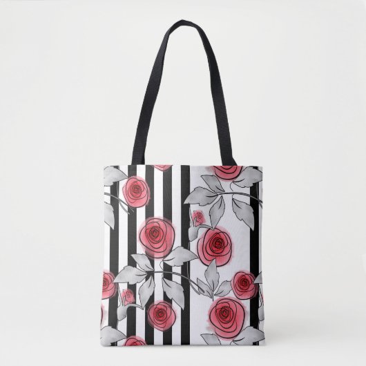 Tote Bag Roses aquarelle (Devant)