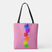 Tote Bag Roses arc-en-ciel (Dos)