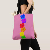Tote Bag Roses arc-en-ciel (De près)