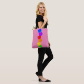 Tote Bag Roses arc-en-ciel (Sur le modèle)