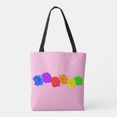 Tote Bag Roses arc-en-ciel (Dos)