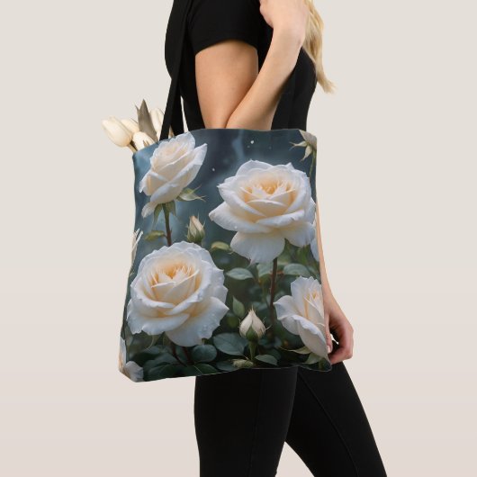 Tote Bag Roses blanches (De près)