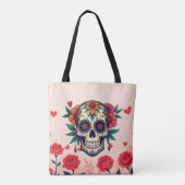 Tote Bag Roses crâne sucre (Dos)