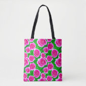 Tote Bag Roses d'aquarelle rose Fuchsia (Devant)