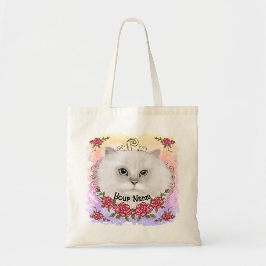 Tote Bag Roses de Chat Persan (Devant)