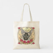 Tote Bag Roses de Chat Siamois (Dos)