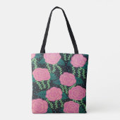 Tote Bag Roses de choux roses (Dos)