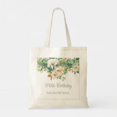 Tote Bag Roses de crème douce 80e anniversaire (Dos)