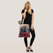 Tote Bag Roses de la Raffie (Sur le modèle)