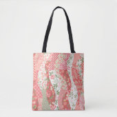 Tote Bag Roses de Patchwork : conception motif transparente (Devant)
